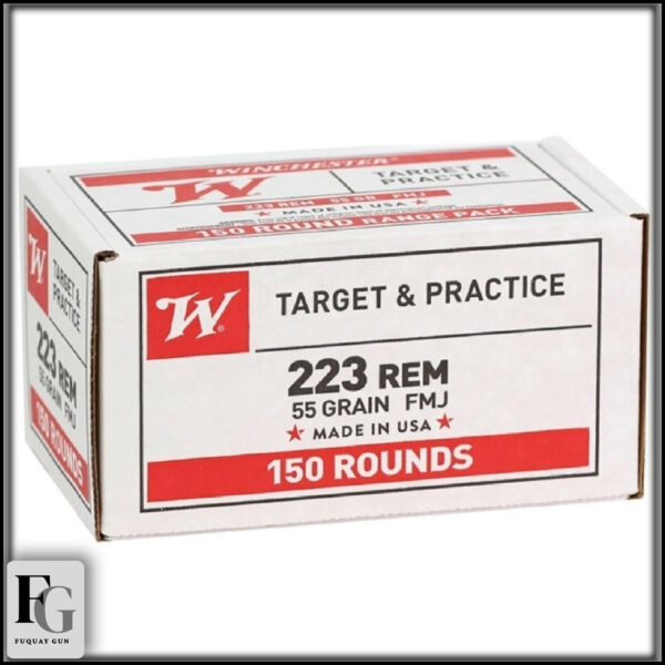 Winchester Target & Practice 223 Rem 55gr FMJ Ammo 150ct W223150