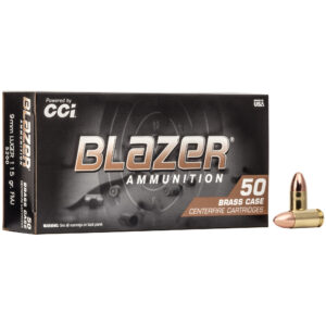 CCI Blazer 9mm 115GR 500 Rounds brass case 5200