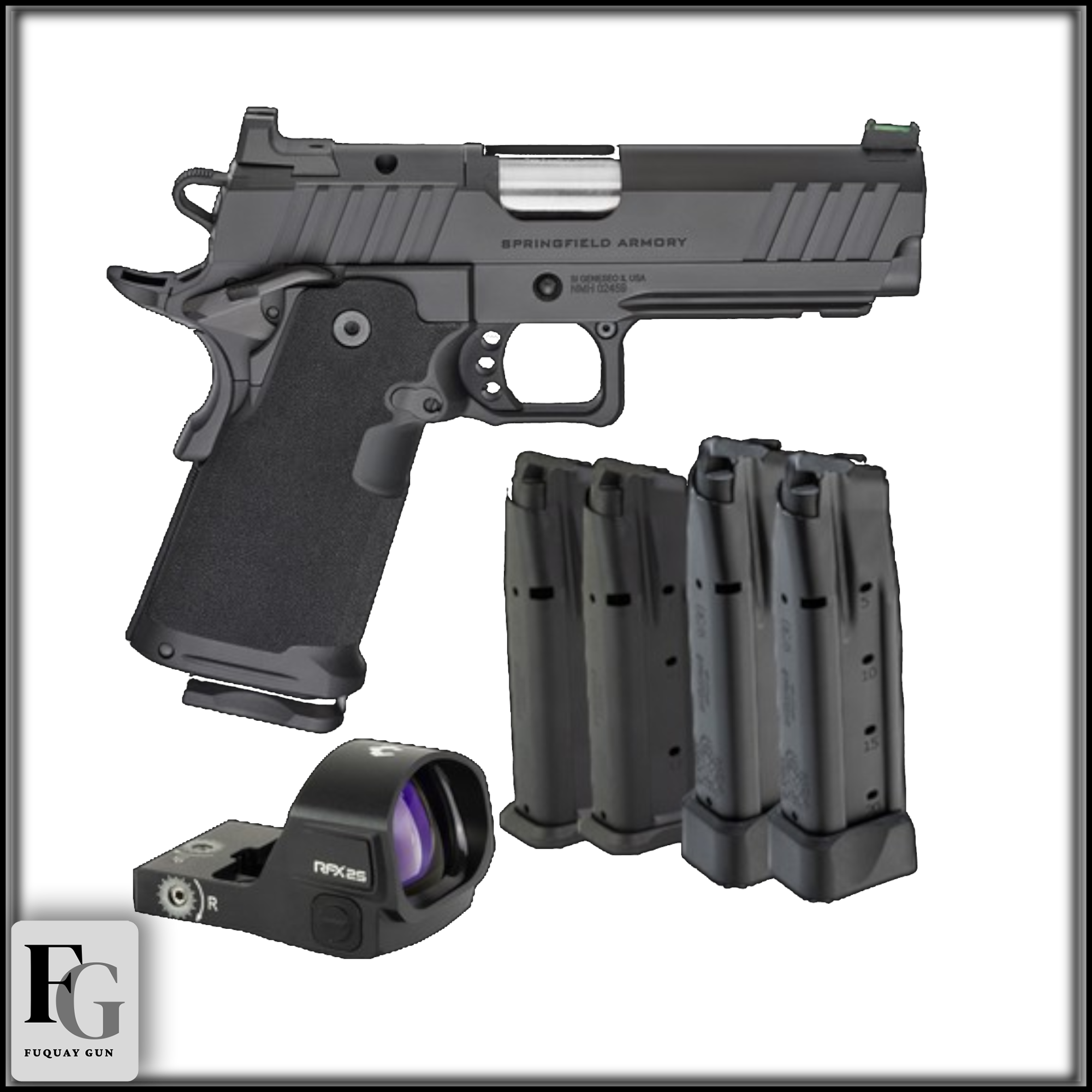 Springfield 1911 DS Prodigy Viridian RFX25 Green Dot sight 9mm 4.25" 20rd PH9117AOS-RFX