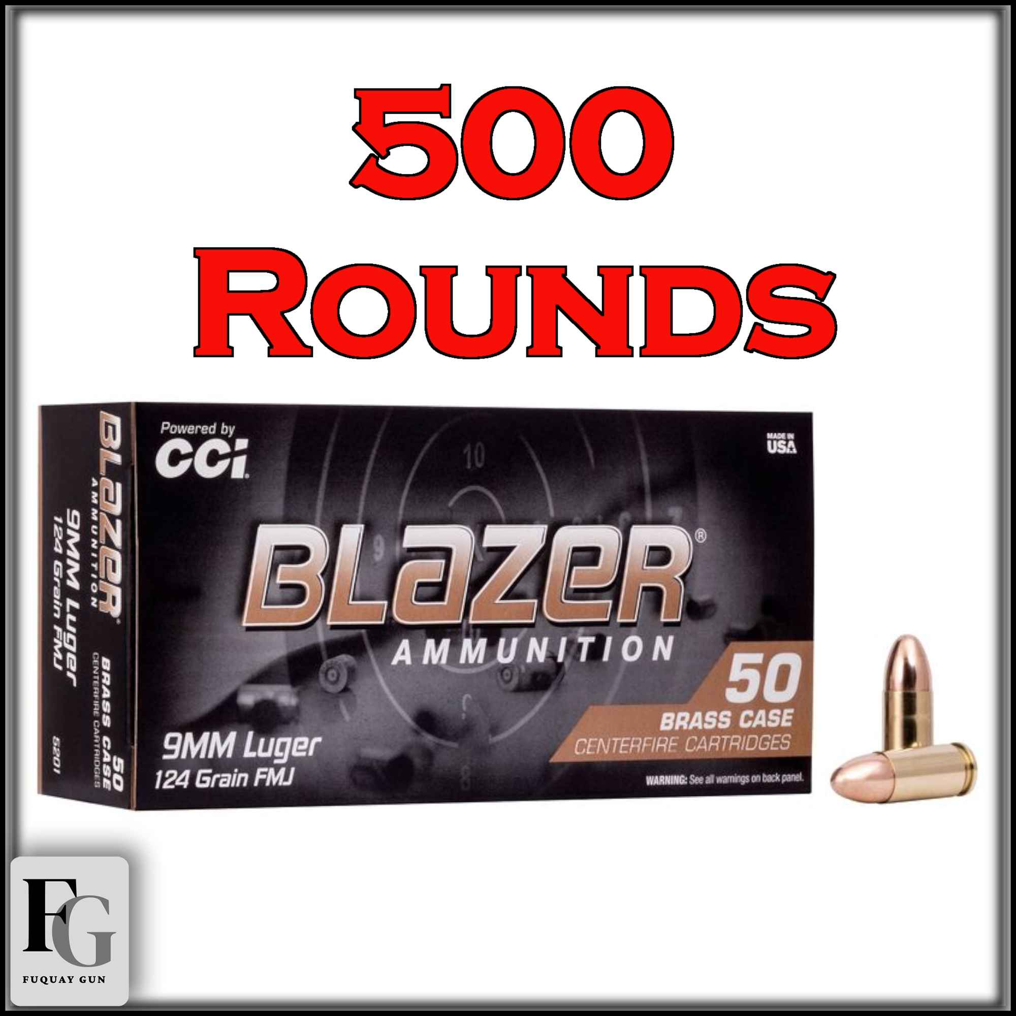 CCI Blazer 9mm 124gr 500 Rounds 5201