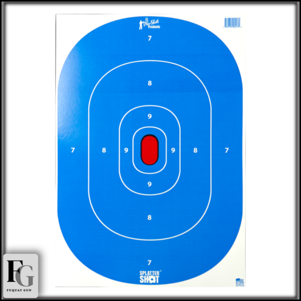 Pro-Shot 12" x 18" SplatterShot Silhouette Insert Low Light/Hi-Vis Blue Tag Paper Target 8 Pack SILH-INTP-BLUE-8PK