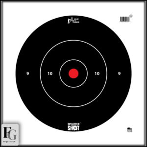 Pro-Shot 12" SplatterShot White Bullseye Heavy Tag Paper 12 Pack 12B-WHTE-TG-12PK