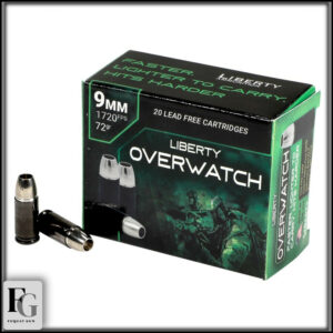 Liberty Overwatch 9mm Ammo 72gr 20ct LA-OW9MM-72-1700