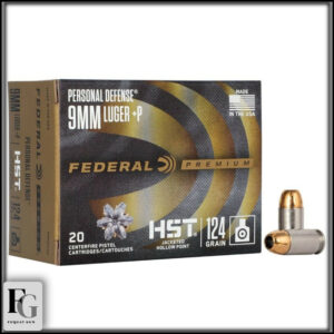 Federal Personal Defense 9mm +P Ammo 124gr HST 20ct P9HST3S