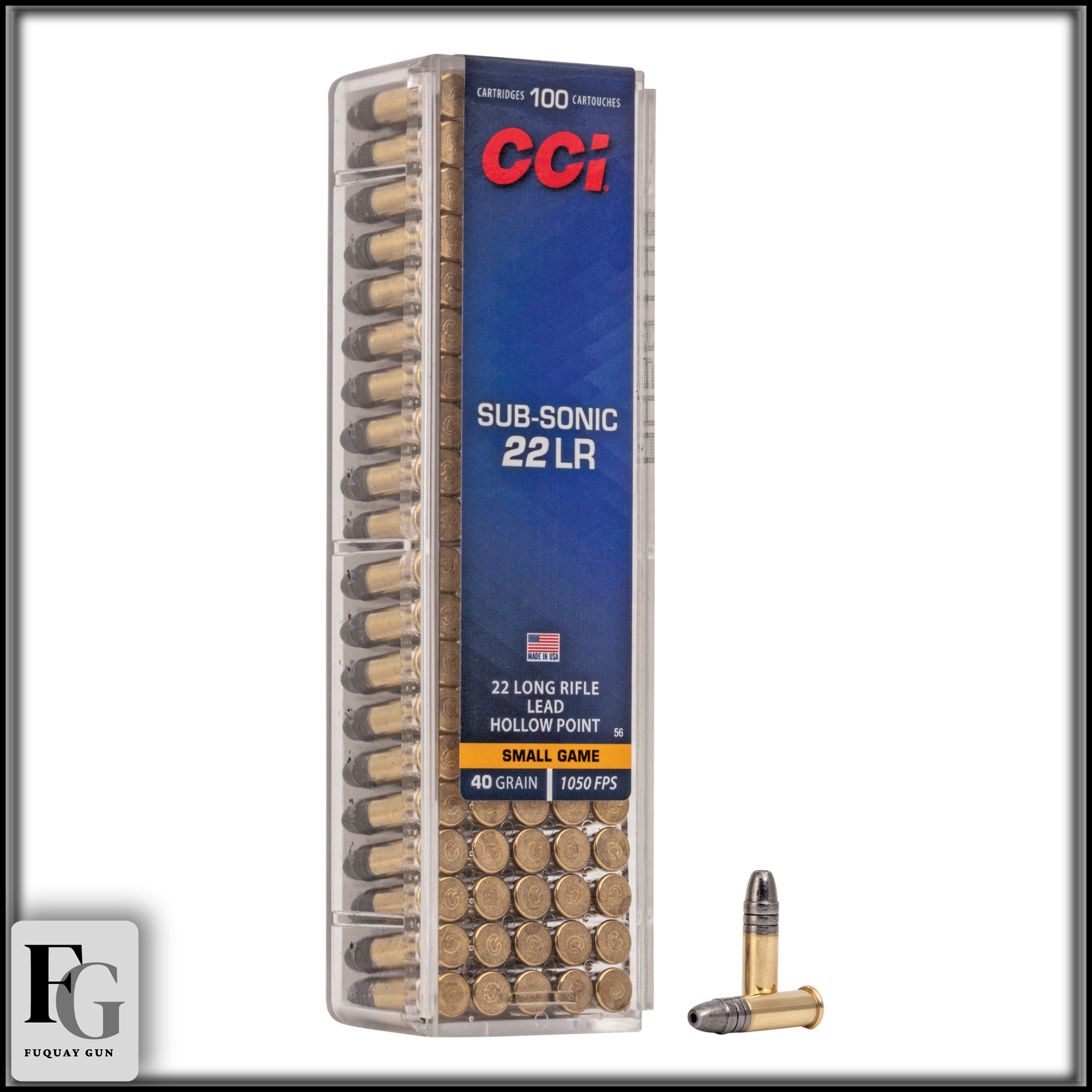 CCI Subsonic 22 LR Ammo 40gr HP 100ct 56