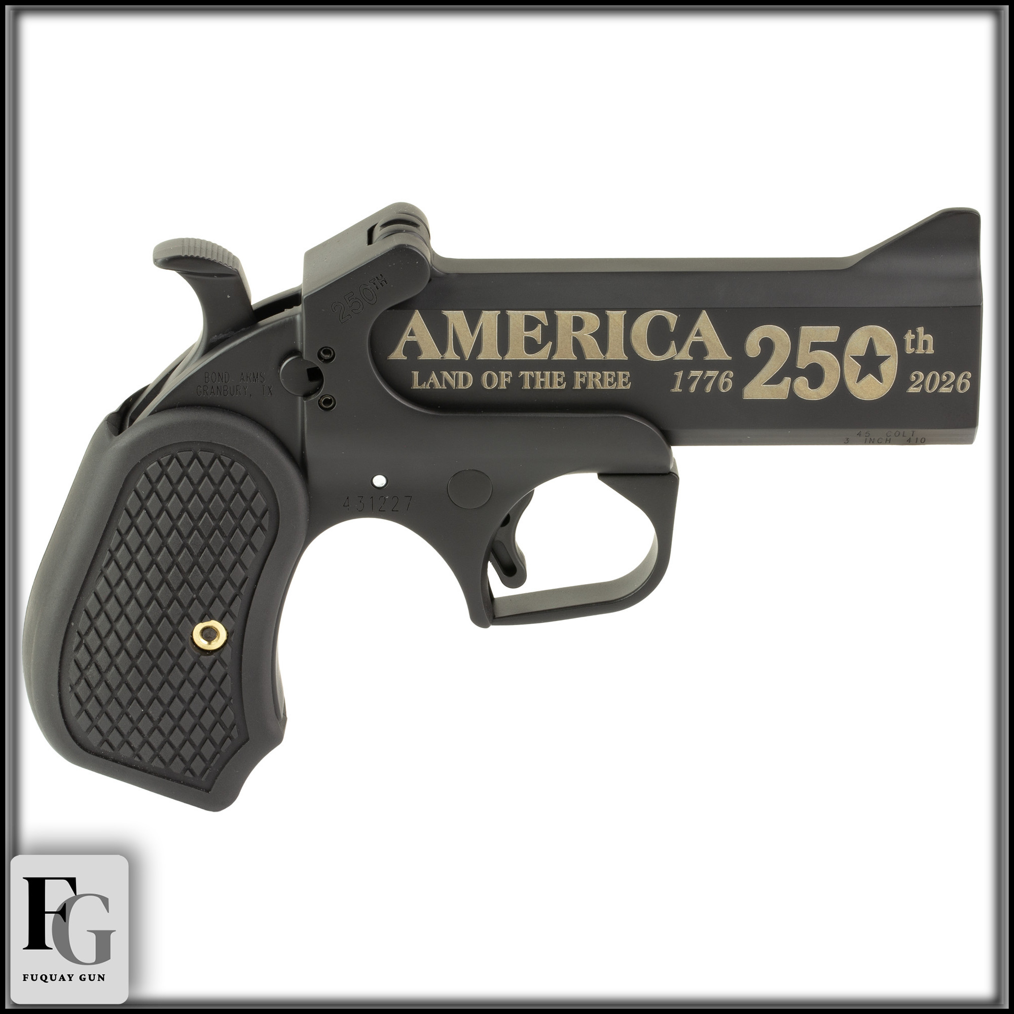 Bond Arms America 250th (Black Cerakote) 45/410 4.25" BA250TH-BLK-45/410